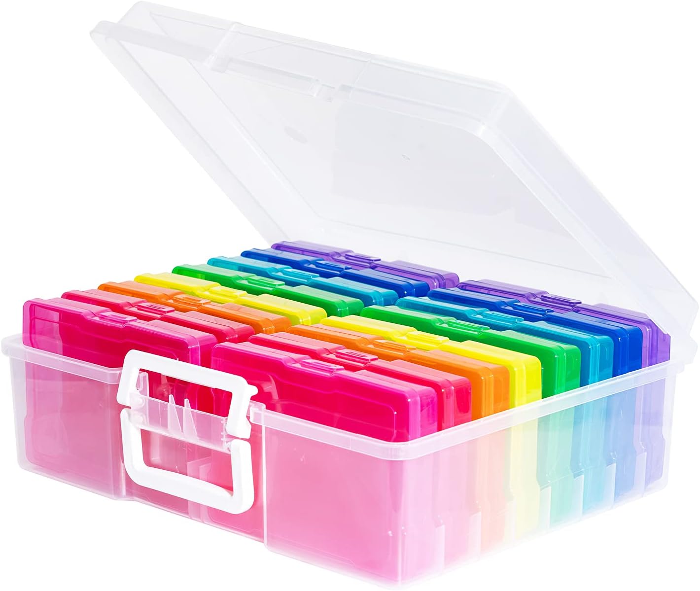 novelinks Photo Storage Boxes with Handle. Photo Organizers and Storage | 1Pack Color. Photo Albums 4x6 Pictures. Photo Cases. Classroom Organization. Index Card Box. Photo Card Holder. Seed Storage