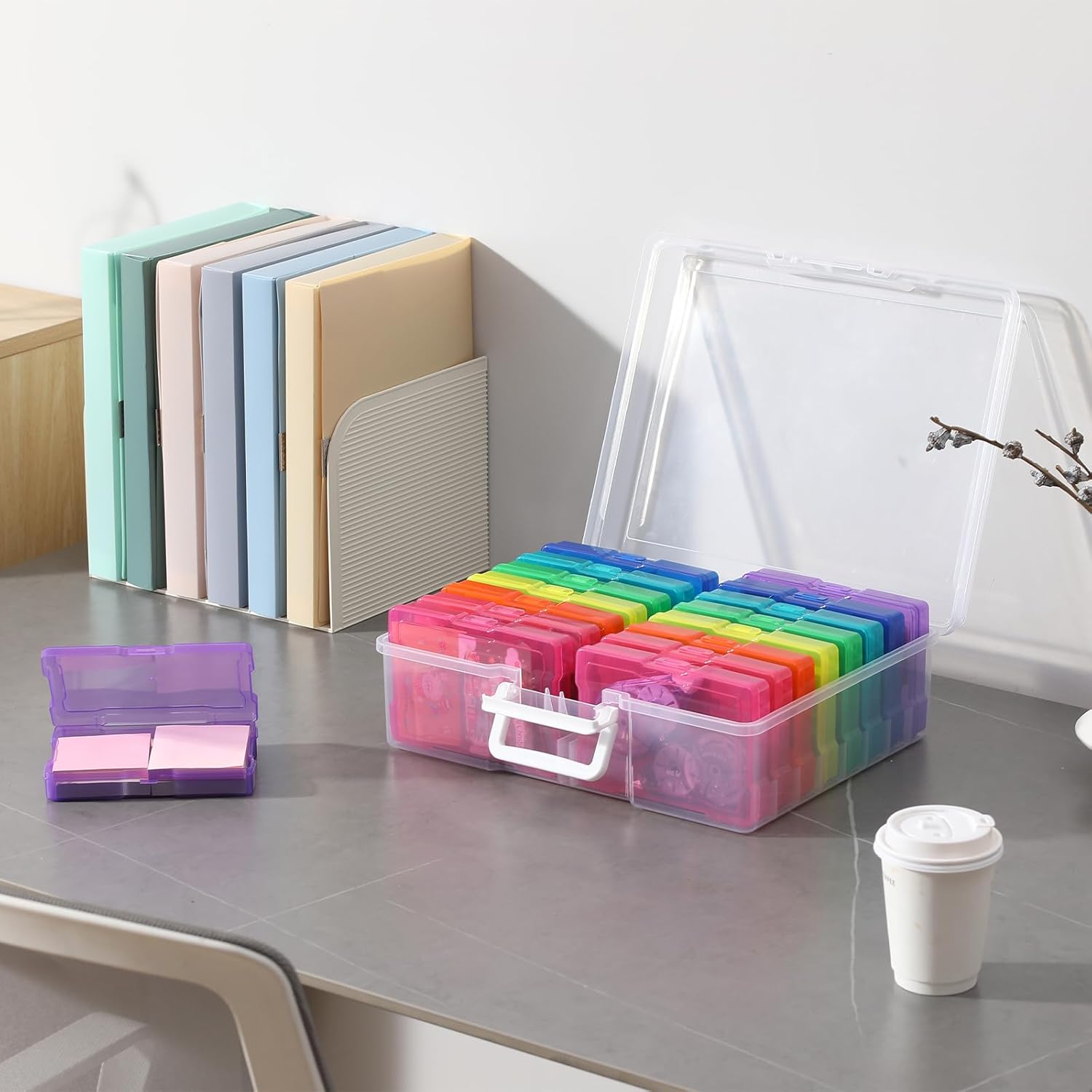 novelinks Photo Storage Boxes with Handle. Photo Organizers and Storage | 1Pack Color. Photo Albums 4x6 Pictures. Photo Cases. Classroom Organization. Index Card Box. Photo Card Holder. Seed Storage - Image 6