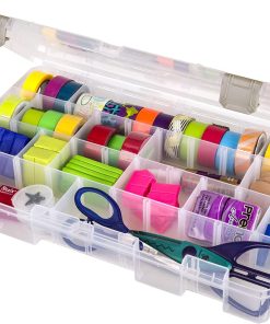 ArtBin Large Solutions Box Clear Art & Craft Organizer with Dividers - Plastic Storage Case for Convenient and Versatile Storage - Ideal for Various Craft Supplies